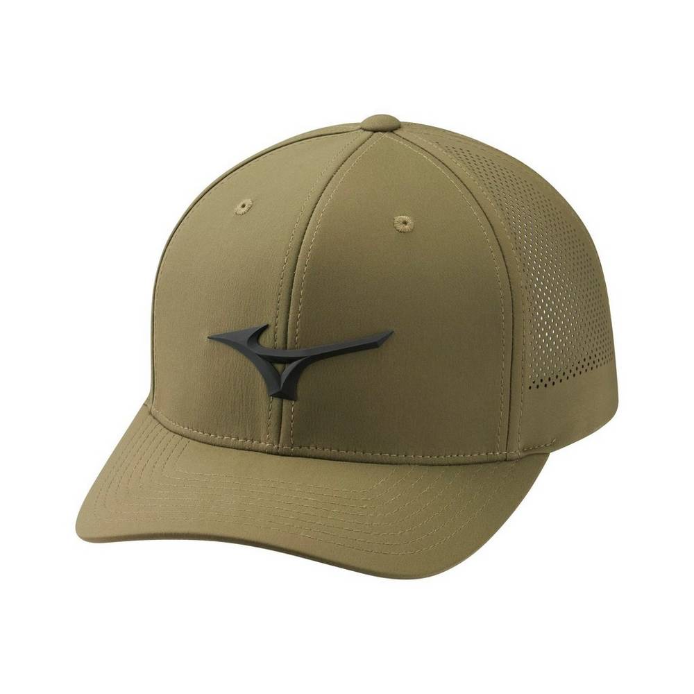 Gorro Mizuno Tour Vent Adjustable Hombre Verde Oscuro Oliva Outlet TOEN-01678